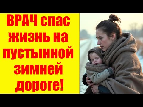 ВРАЧ СПАС на пустынной дороге ЗАМЕРЗАЮЩИХ мать и ребенка!