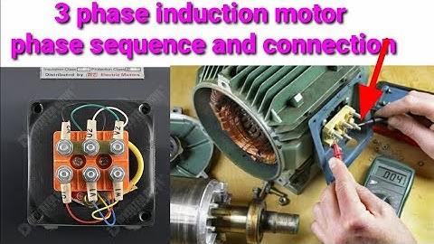 3 phase squirrel cage Induction motor terminal identify , phase sequence and connection.