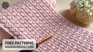 SUPER EASY Crochet Pattern for Beginners! 👌 🩷 GLAMOROUS Crochet Stitch for Blankets and Bags