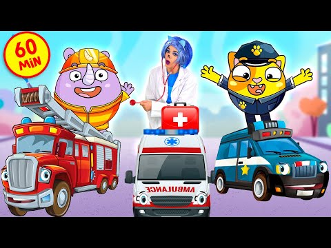 Fire Truck, Ambulance, Police Car Song 🚨 Kids Songs | Nursery Rhymes By Muffin Socks