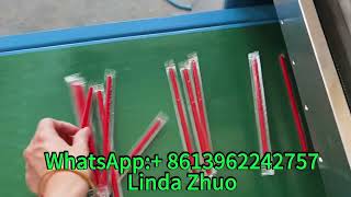 I Shape Plastic Straw Packing Machine | Drinking Straw Wrapping Machine | Straw Package Machine