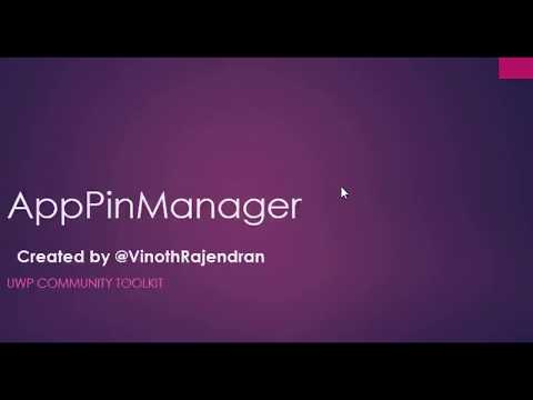 AppPinManager in UWP Toolkit