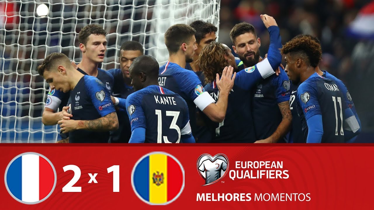 FRANÇA 2 X 1 MOLDÁVIA – Melhores Momentos – Eliminatórias da Euro 2020 (14/11)