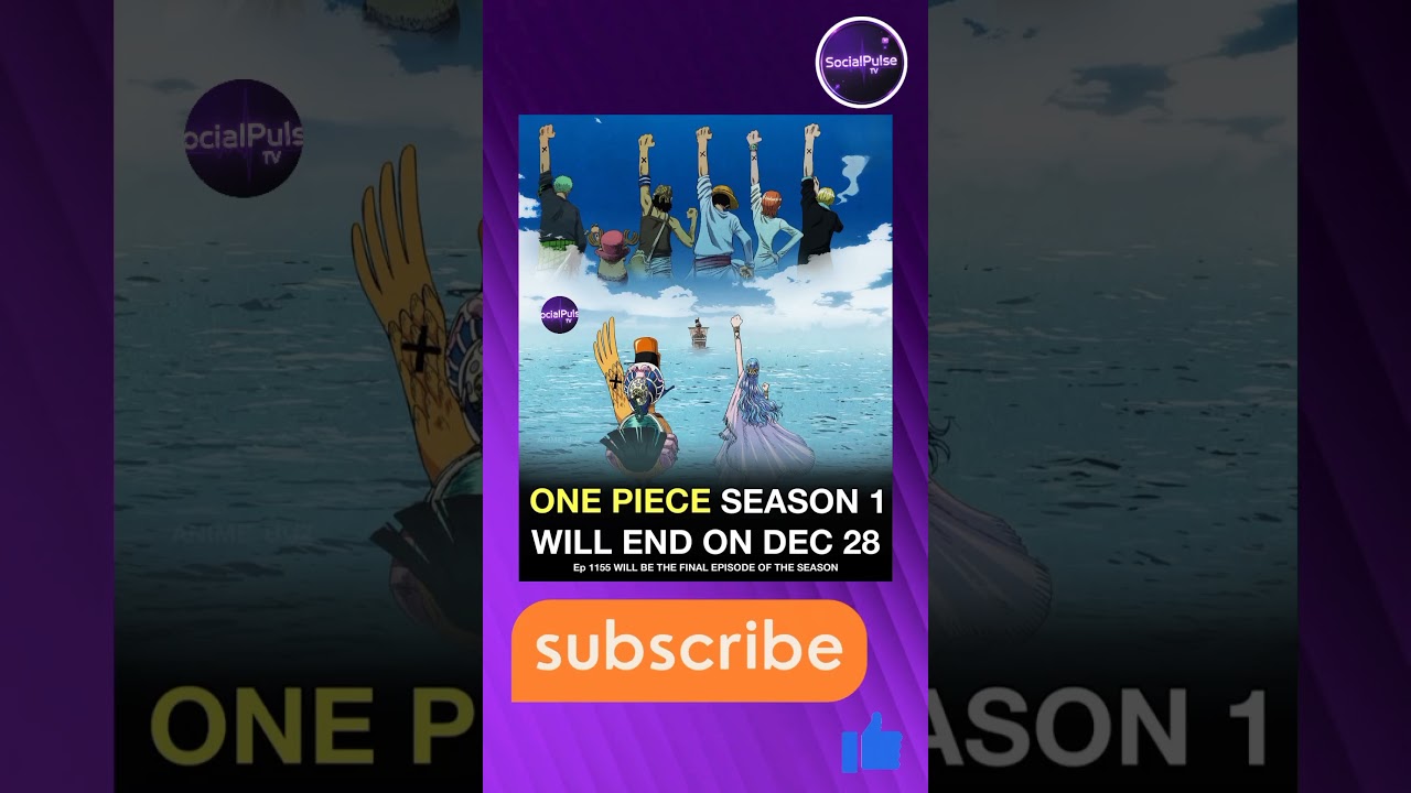 One Piece Season 1 Ending on Dec 28 😱 | Episode 1155 Will Be the Final Episode