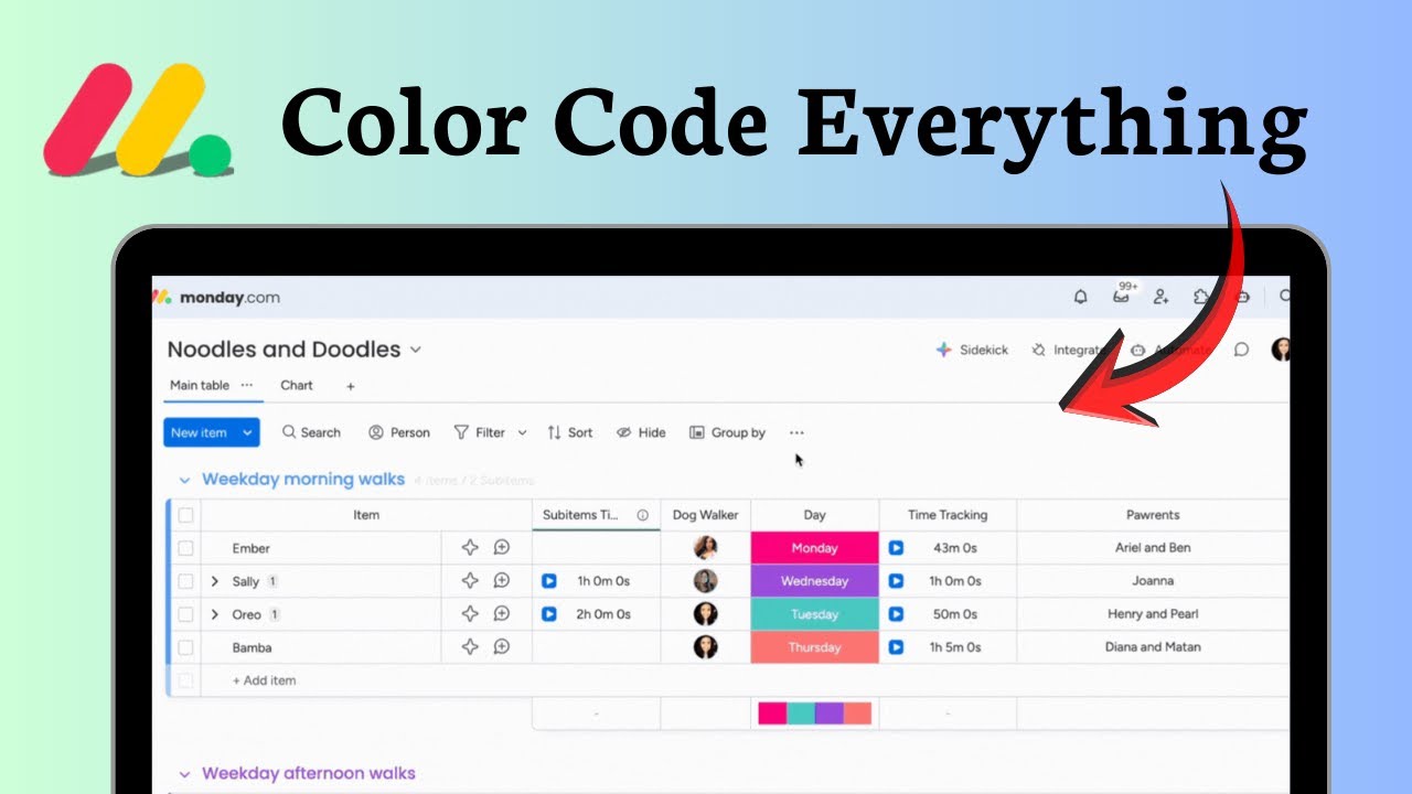 How to color columns, cells or values in monday.com - YouTube