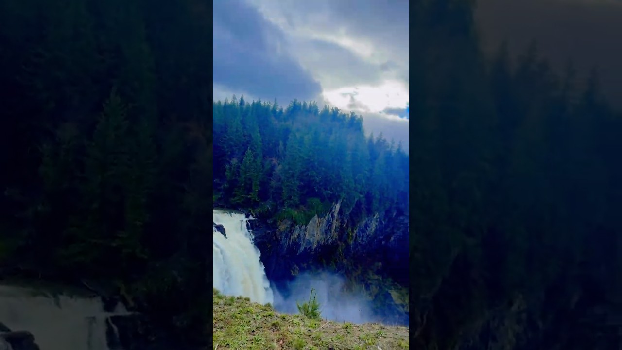 Rushing waters, misty skies, and the serene power of Snohomish waterfalls 🌊✨