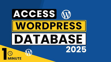 How To Access WordPress Database 2025 | Access WordPress Database PhpMyAdmin