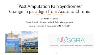 Chronic pain management after limb amputations. Kiran K Koneti (UK)