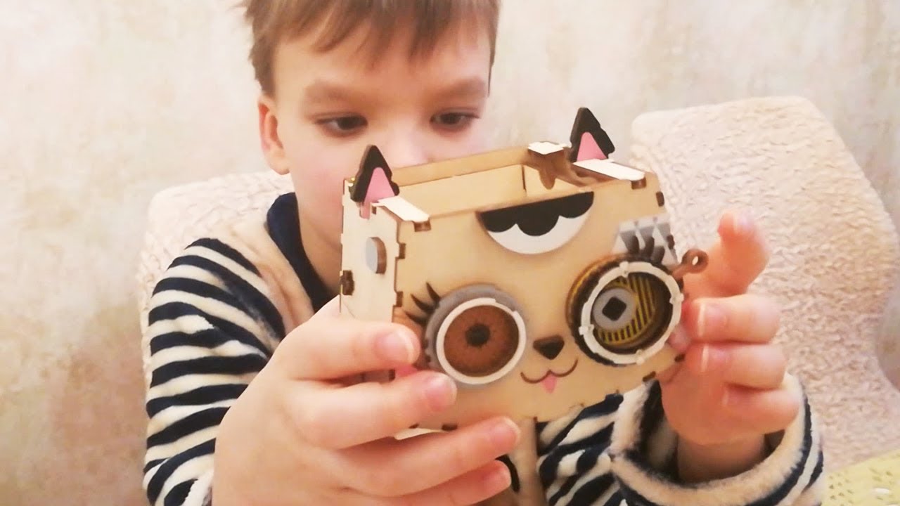 Собираем конструктор - кошечка из фанеры. Топ игр для детей. - YouTube
