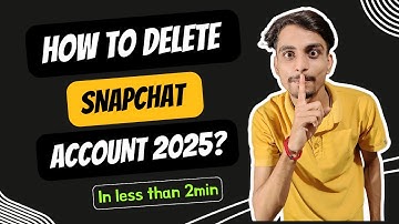 How to Delete Snapchat Account | Snapchat Account Delete kaise kare Permanently 2024