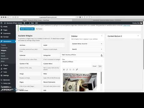 WordPress Website - How To Delete A Widget From Your Sidebar #websitetutorial #wordpress
