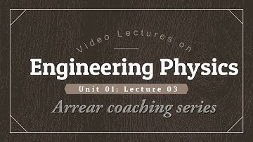 Engineering Physics PH8151 Arrear Coaching  Lecture 003