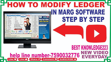 HOW TO MODIFY LEDGER  IN MARG SOFTWARE | MARG SOFTWARE ME LEDGER MODIFY KAYSE KARE FULL VIDEO.