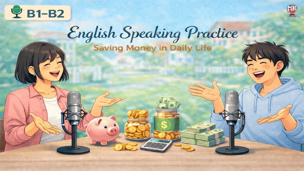 English Listening Practice (B1–B2) | Saving Money in Daily Life | Intermediate Podcast Dialogue