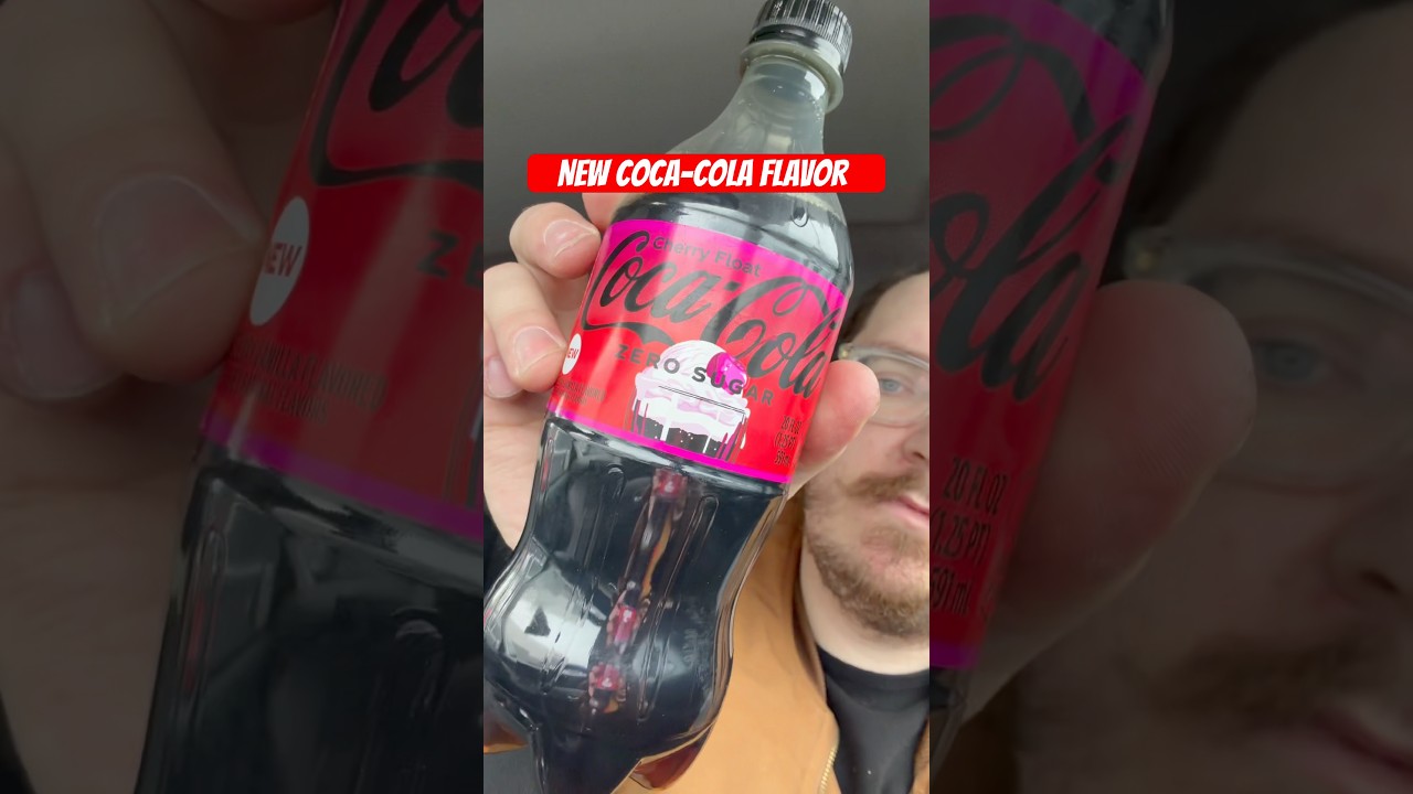 Coca-Cola cherry float that new new flavor soda review coming soon