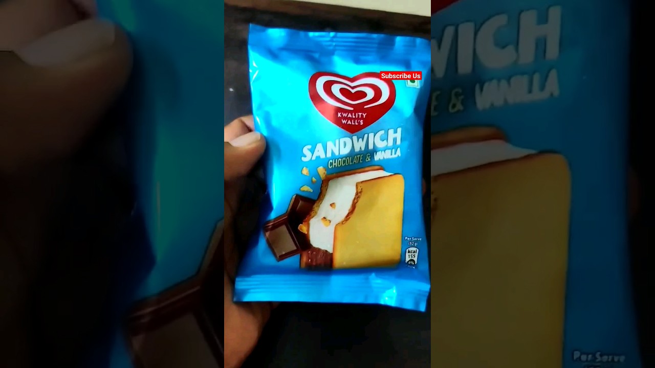 Sandwich Chocolate and Vanilla | Kwality Walls | Frozen Dessert | Unwrapping Ice Cream 