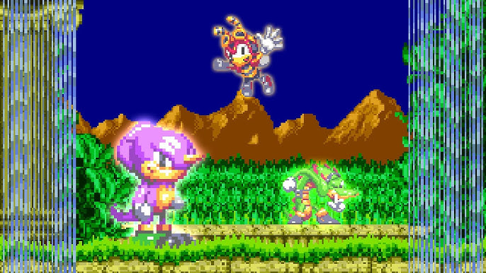Sonic Classic Heroes: Sonic the Hedgehog 2 Chaotix Style 3 player Netplay  60fps 
