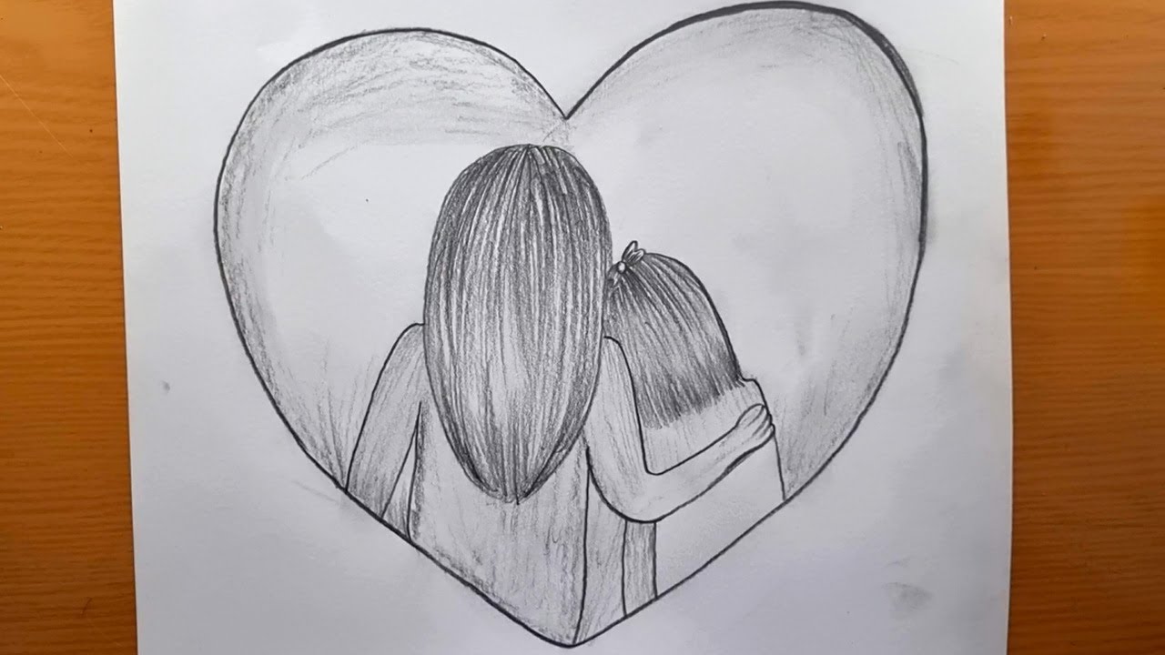 Como desenhar a imagem fácil do dia das mães, passo a passo, desenho a ...