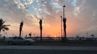 Majestic ocean seaside sunset time laps