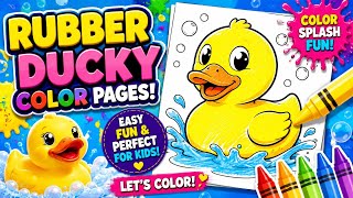 Cute Duck Coloring Page for Kids Easy Duck Drawing Coloring Fun