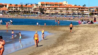 Beach walk in Vistas beach. Tenerife today 4K