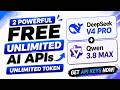 UNLIMITED FREE AI APIs Are Here! 🤯 DeepSeek V4 Pro + Qwen 3 8 Max