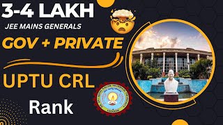 AKTU Counselling ||CS For General Rank 3 to 4 Lakh Jee Mains Rank ||UPTU