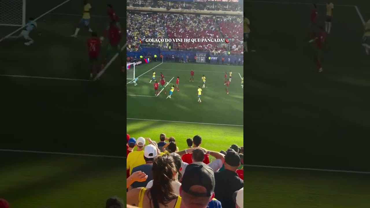 Vini Jr acerta uma pancada incrível de fora da área e faz um golaço, levando a torcida a loucura!