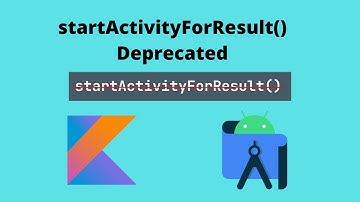 StartActivityForResult Deprecated in Android Studio | New Method | Kotlin |