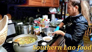 Home-cooked Lao traditional food, the recipe from Southern Laos.