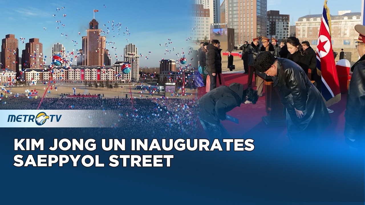 Inauguration of Saeppyol Street with Kim Jong Un's birthday celebration