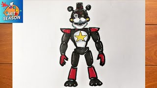 How to Draw Glamrock Lefty - Five Nights at Freddy's