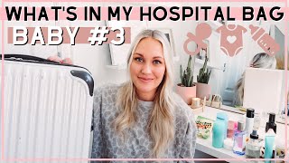 WHAT'S IN MY HOSPITAL BAG FOR BABY #3 | C SECTION MUST HAVES | Amanda Little