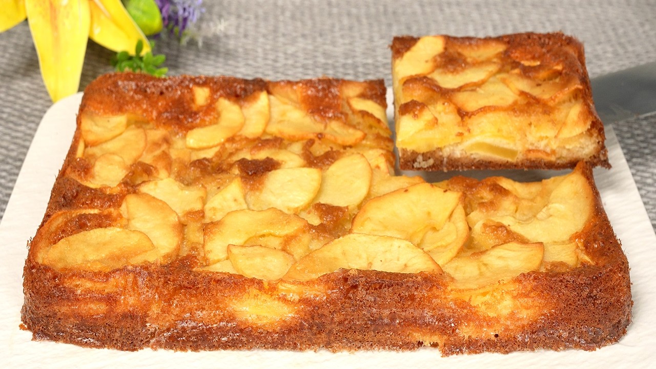 Торт за 5 минут! Знаменитый немецкий яблочный пирог, который тает во рту! Просто и вкусно