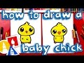 How to draw a cartoon baby chick