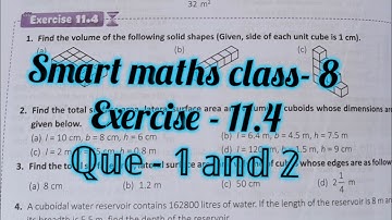 smart maths chapter 11 exercise 11.4| schand maths  class 8 ch-11 ex 11.4 q1 , q2| mensuration