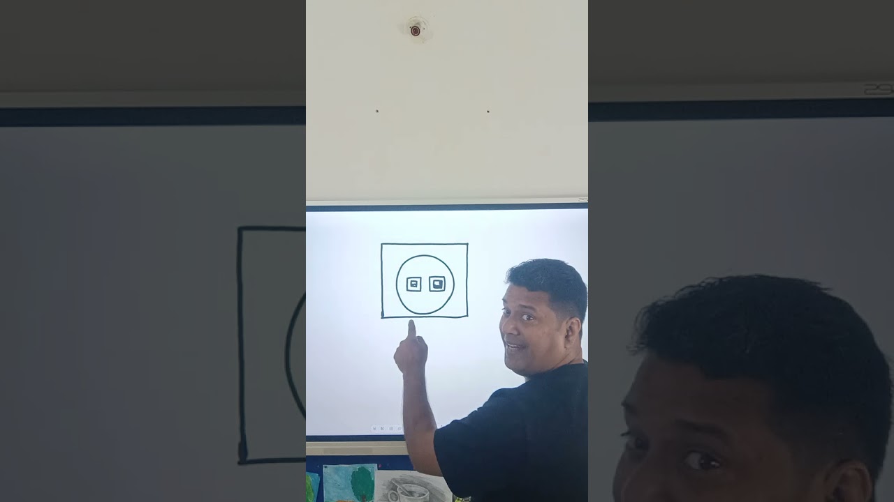 How to draw a robot with simple 3 shape 