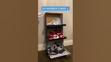 DIY Shoebox Tower 🔥 #MotivatedByMylan | Sneaker storage hack Jordan Nike Sneakerhead Shoe Display