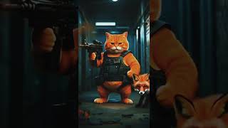 Cat rescues Panda friend. #catcartoon #catrescuevideos #shorts #animalcartoon #funnycats #catpolice
