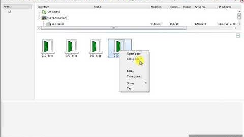 Access Control system software operation video