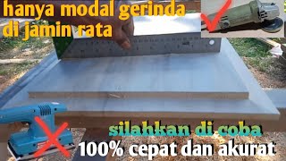 Tehnik atau cara mengamplas papan agar rata.