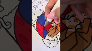 Color raindrops with me💧☔️💭//Coloring Tutorial #satisfyingcoloring #coloringbook #asmr