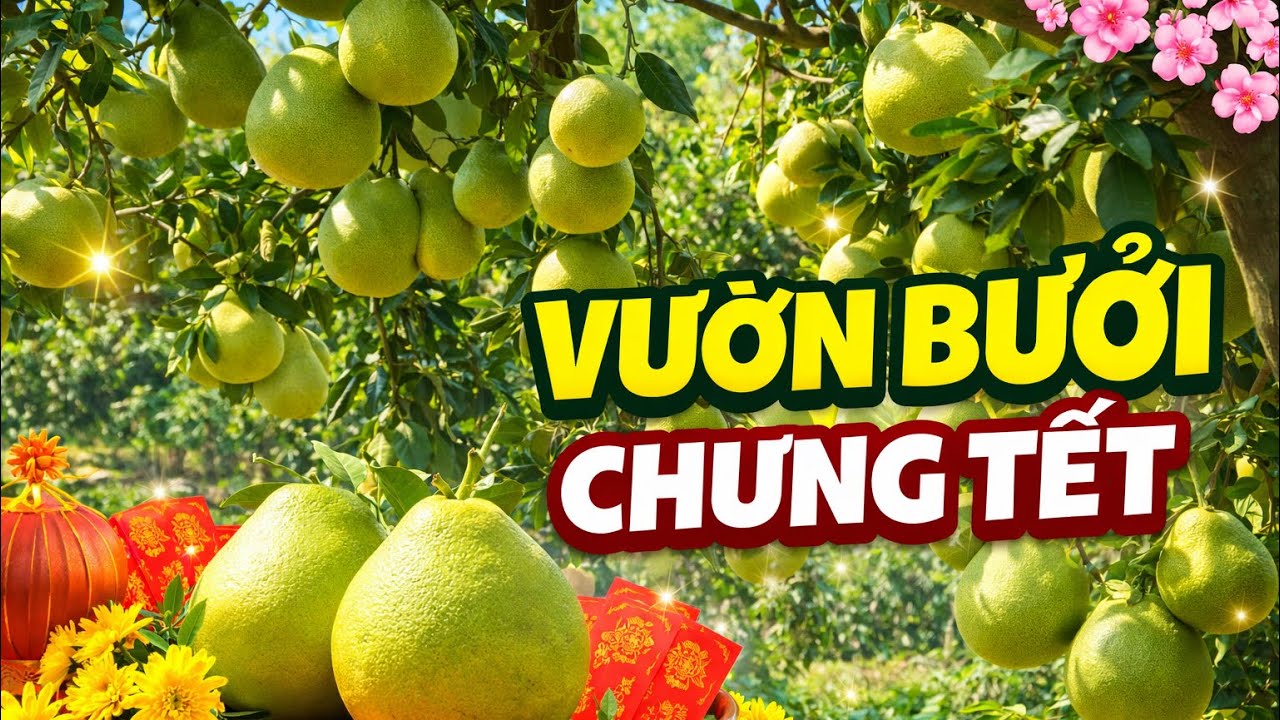 Vườn Bưởi Chưng Tết Trái To Đẹp, Không Khí Xuân Ngập Tràn 