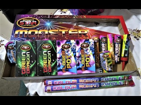 Bright Star Fireworks Monster Selection Box . - YouTube