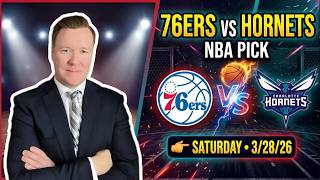 Philadelphia 76ers vs Charlotte Hornets – NBA Pick l Saturday 3/28/26 l Vernon’s Best Bets & Picks