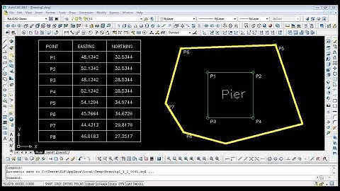 how to get coordinates table in AutoCAD? Surveyor
