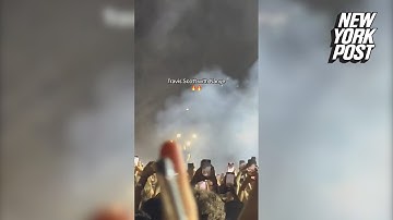 Kanye West performs with Travis Scott — his first show since antisemitic rants