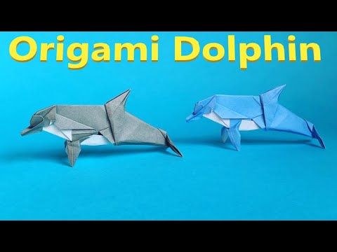 How to make an Origami Dolphin ( by Madiyar Amerkeshev), step by step tutorial.