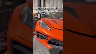 Wrecked widebody C8 brought back to life #c8 #corvette #rebuildingcar #cartok