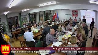 Gmina Rybno – XVIII Sesja Rady Gminy – 17.12.2019 r.